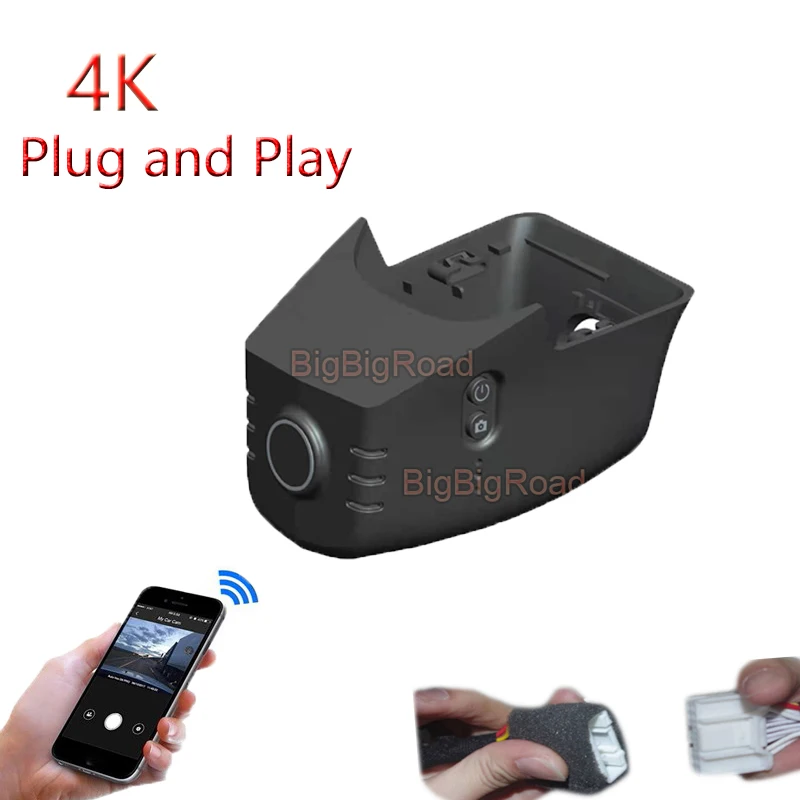 

4K Plug And Play For Volkswagen Talagon 2013 2022 2021 Car Wifi DVR Video Recorder Dash Cam Camera Full HD 2160P Night Vision