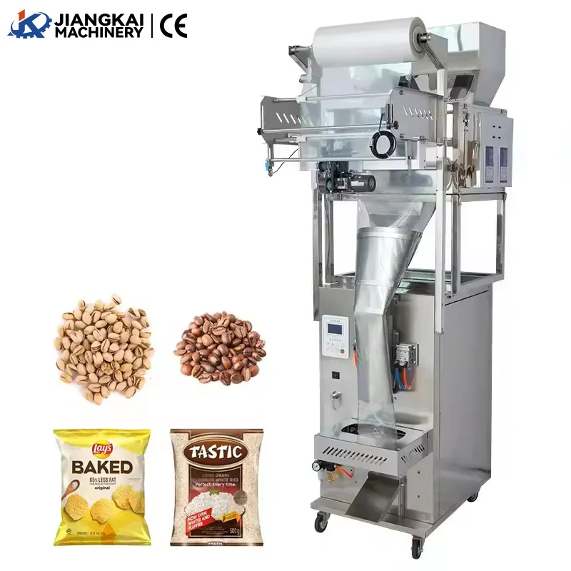 Máquina envasadora de polvo de partículas de nitrógeno, palomitas de maíz, nueces, granos de arroz verticales, totalmente automática, pequeña, multifuncional