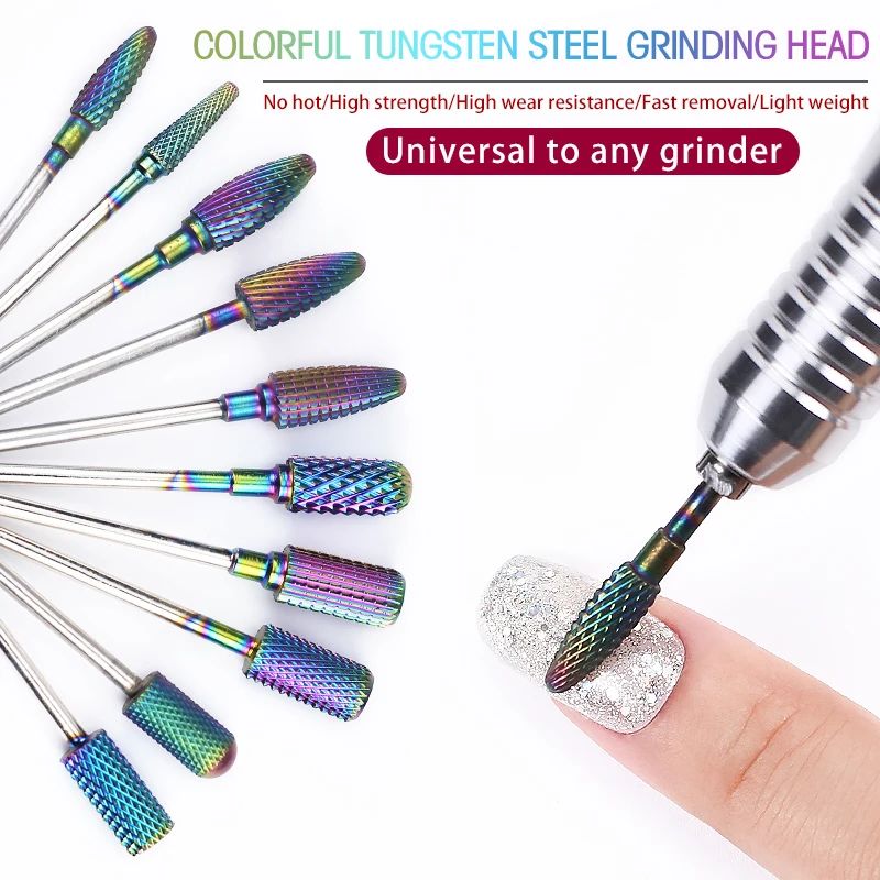Punta da trapano per unghie in carburo di tungsteno Fresa per unghie elettrica per macchina per manicure Accessori per unghie Ruota punte per fresatura per unghie