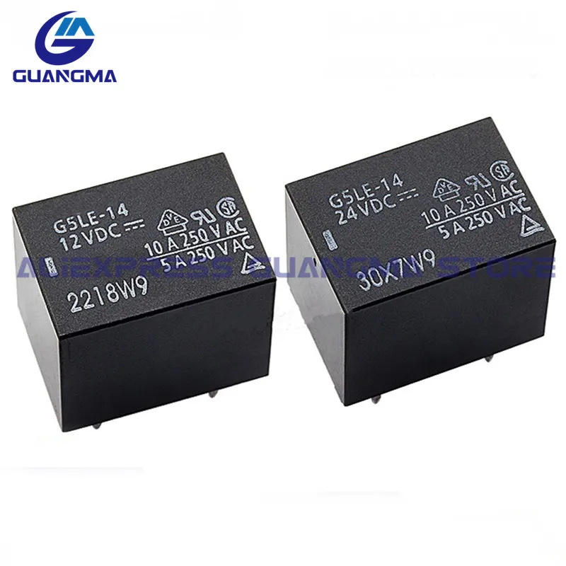 25pcs 100% NEW original Relay G5LE-14- 5VDC 12VDC DC24V 5Pin T73 10A 250V ac G5LE-14 5VDC G5LE-14 12VDC G5LE-14 24VDC