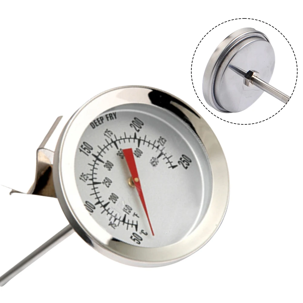 قطعتان من موازين حرارة الفرن المصنوعة من الفولاذ المقاوم للصدأ، قرص كبير 0-300 ° ج 32-572 ° F، مقاوم للماء، مقاوم للضباب، دقيق للخبز وأداة الشواء #2