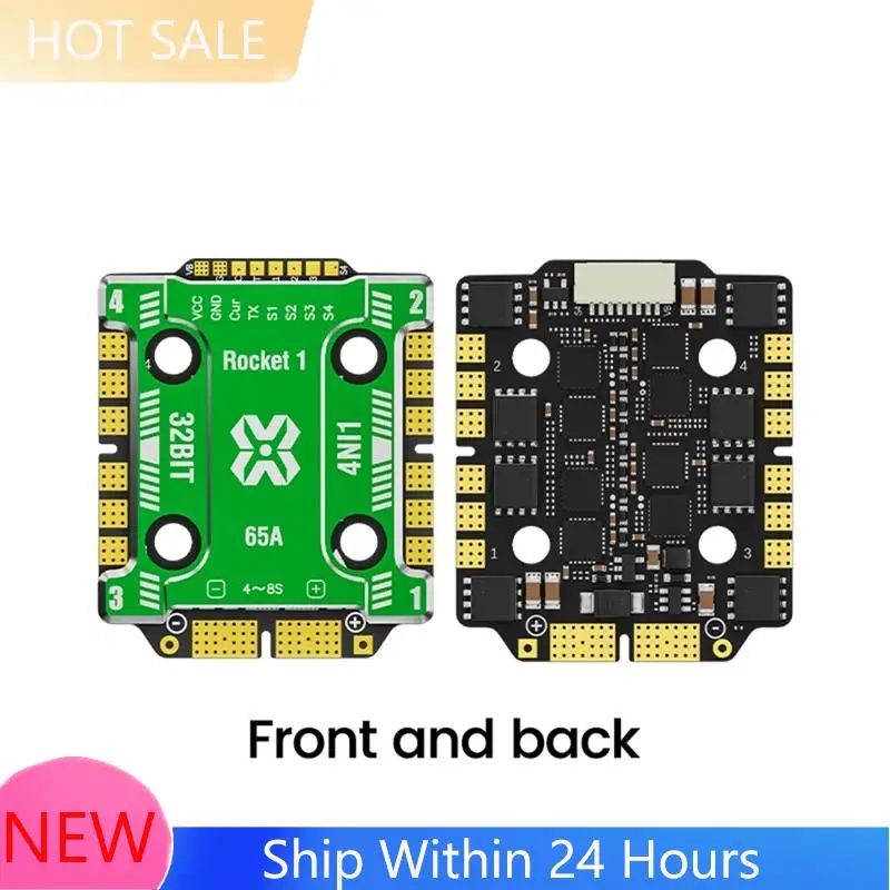 ~ 【EM estoque】 4-em-1 ESC 2065 AM32 32Bit 65A 4-8S Lipo para montagem de 20X20mm, inclui dissipador de calor de liga de alumínio para drone RC FPV
