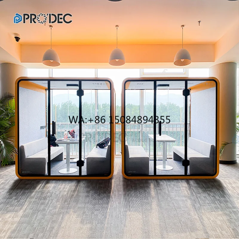 Indoor Office Pod Strong Privacy with Strong Soundproof Phone Booth Modern Silence Soundproof Modular Booth