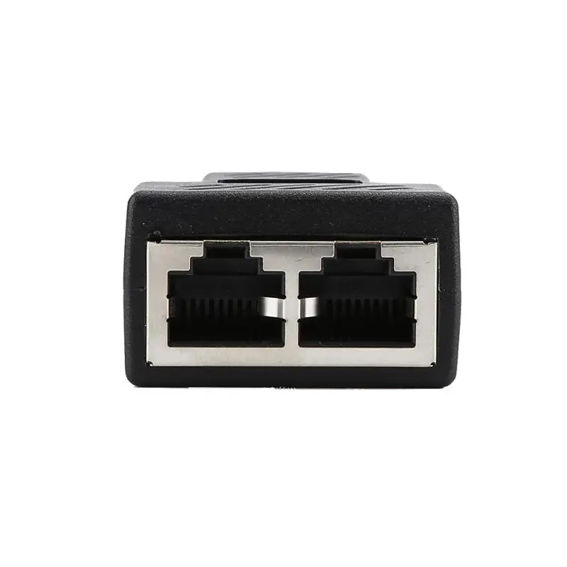 1 To 2 cara Rj45 konektor Splitter Female Lan Rg Rj 45 Cat6 Cat5e Cat5 adaptor kabel jaringan Ethernet berpelindung Stp
