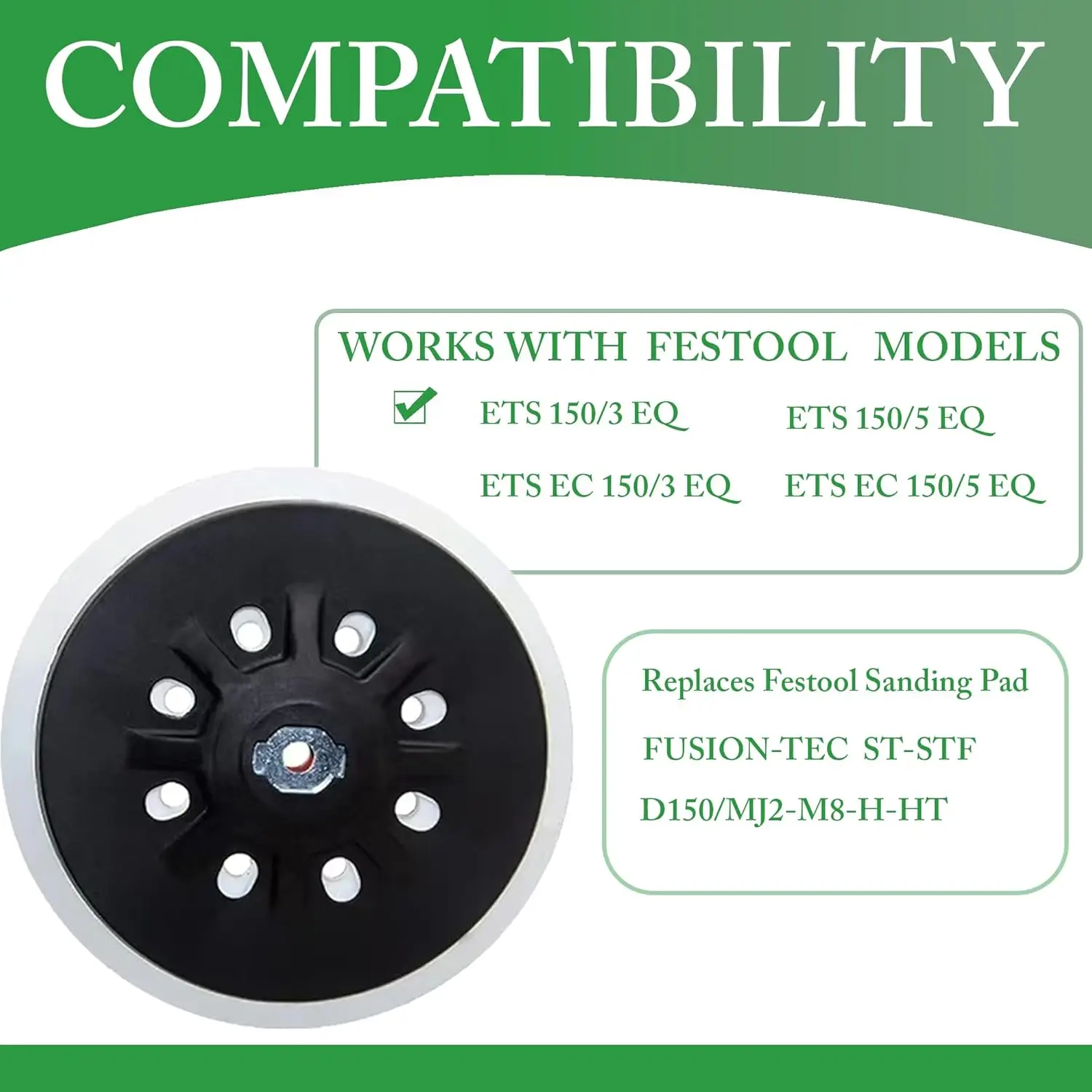 

Upgraded Sander Pads 202460 6 Inch Hard Sanding Pads 2 Pack, Compatible with ETS 150/3 EQ, ETS 150/5 EQ, ETS EC 150/3 EQ
