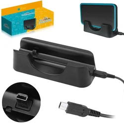 High Efficient ABS Plastic USB Charging Stand Dock Station with Cable for Nintendo NEW 2DS LL XL Game Console Accessories