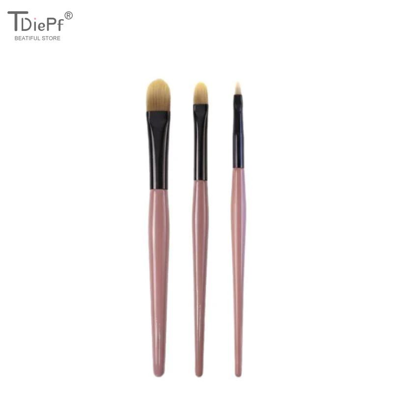1/3Pcs Dusty rose pink handle Ultra-thin Foundation Concealer Brush Face Makeup Brus Concealer Brush Set Makeup Tool