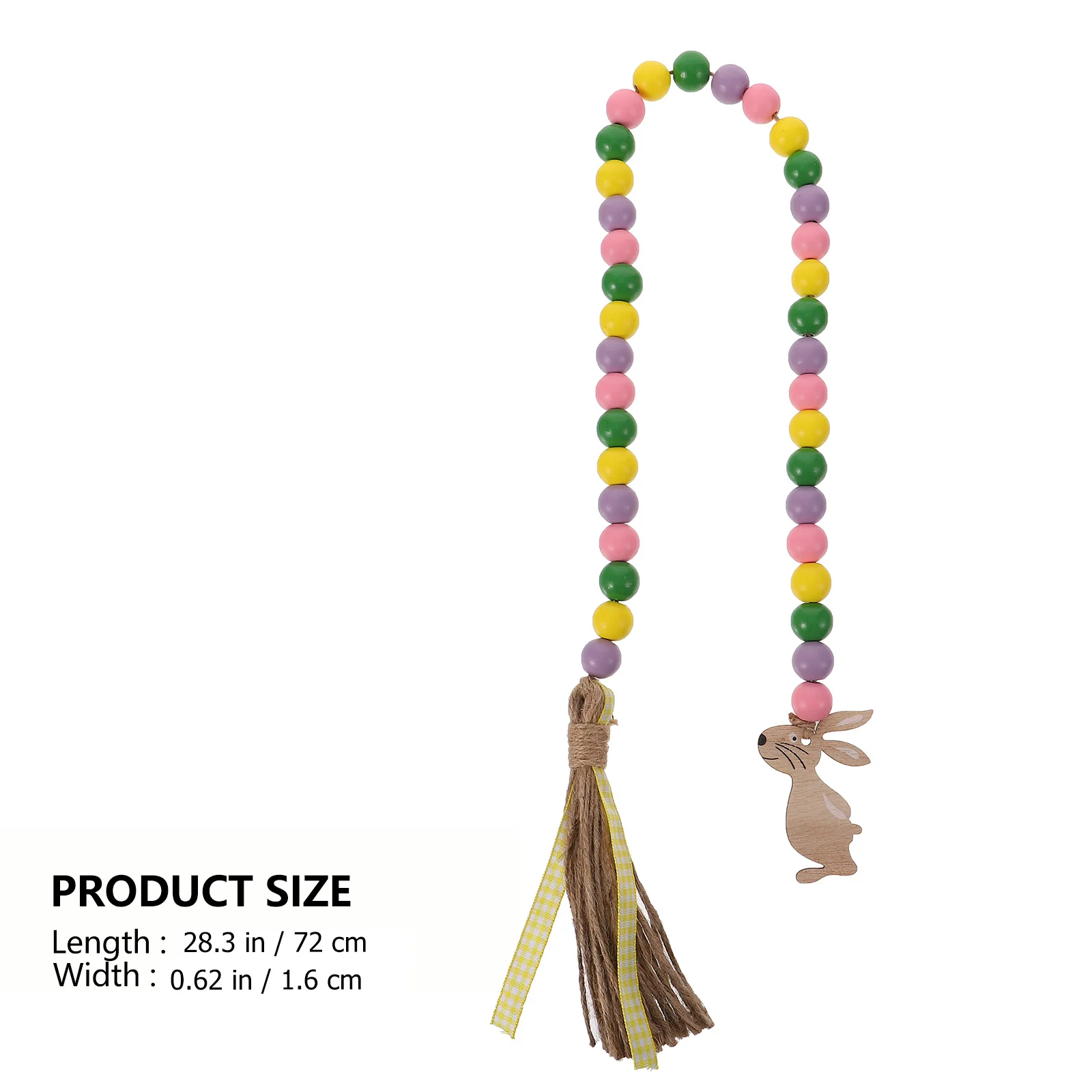 

3Pcs Colorful Tassel Beads Wooden Hanging Decor Home Wall Pendant Indoor Household Accessories Creative Design Use