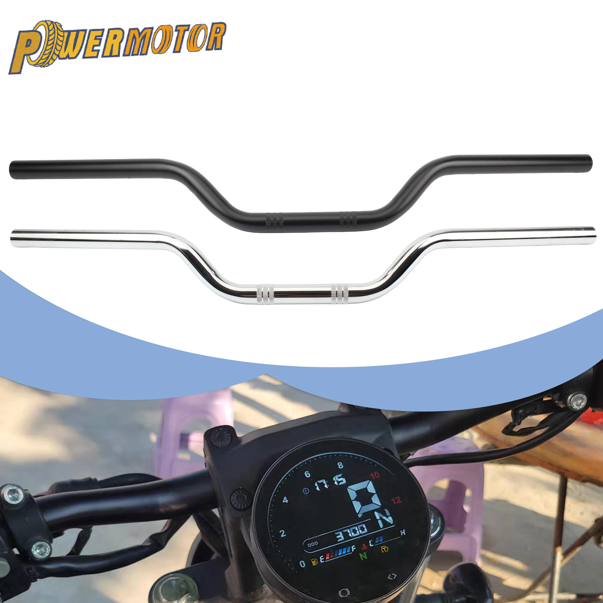 

Универсальный 22 мм 25 мм мотоциклетный руль Cafe Racer Old School для Harley Honda Yamaha Suzuki, модернизированные запасные части