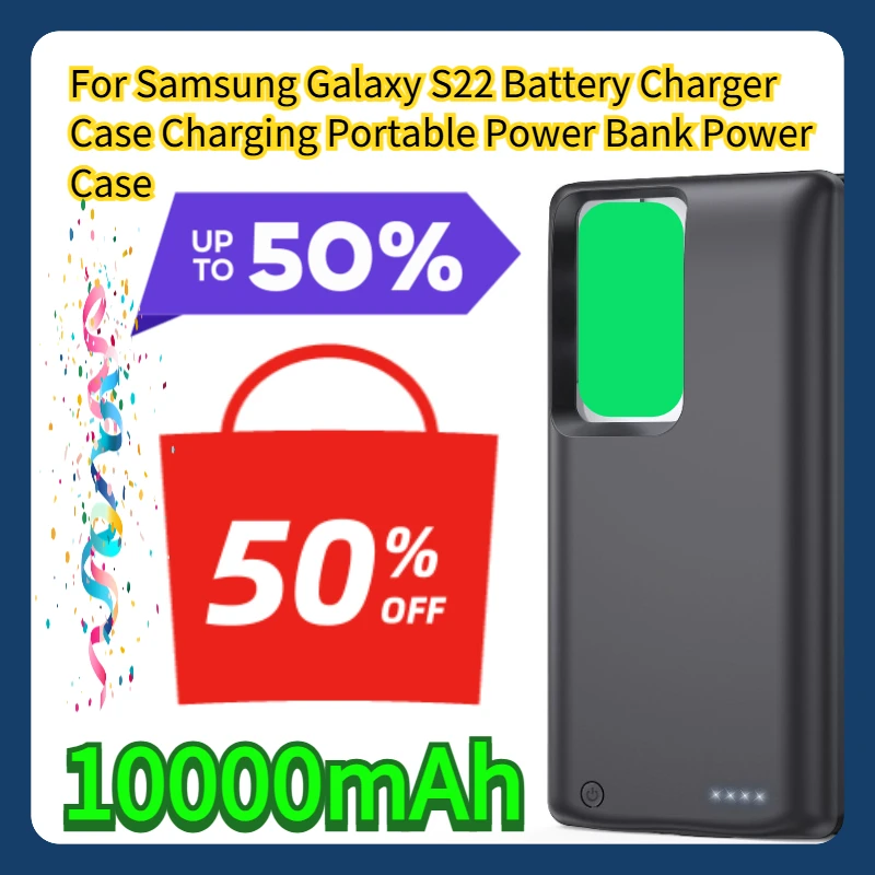 

For Samsung Galaxy S22 Battery Charger Case Charging Portable Power Bank Power Case 10000mAh