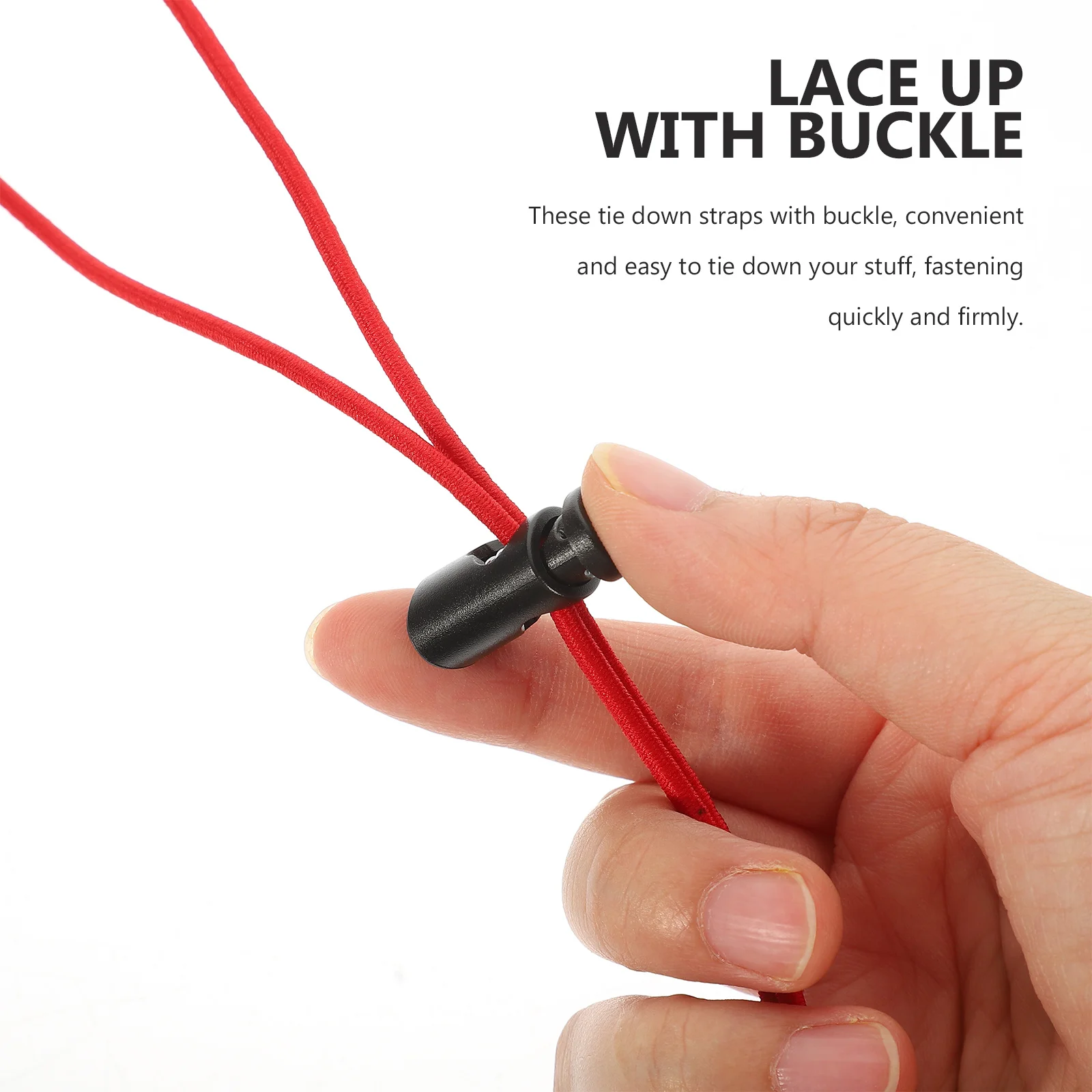 

4Pcs Travel Fixing Rope Sturdy Elastic Tie Down Straps for Sleeping Bags Camping Gear