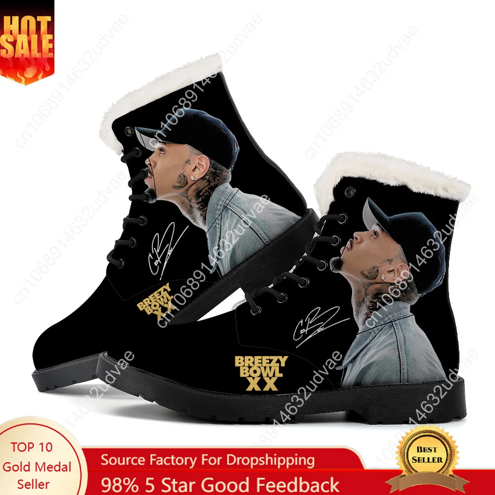 

Chris Brown Plush Boots Mens Womens Teenager Shoes Casual Boot Outdoor Light High Quality Couple Print on Demand Customize Shoe