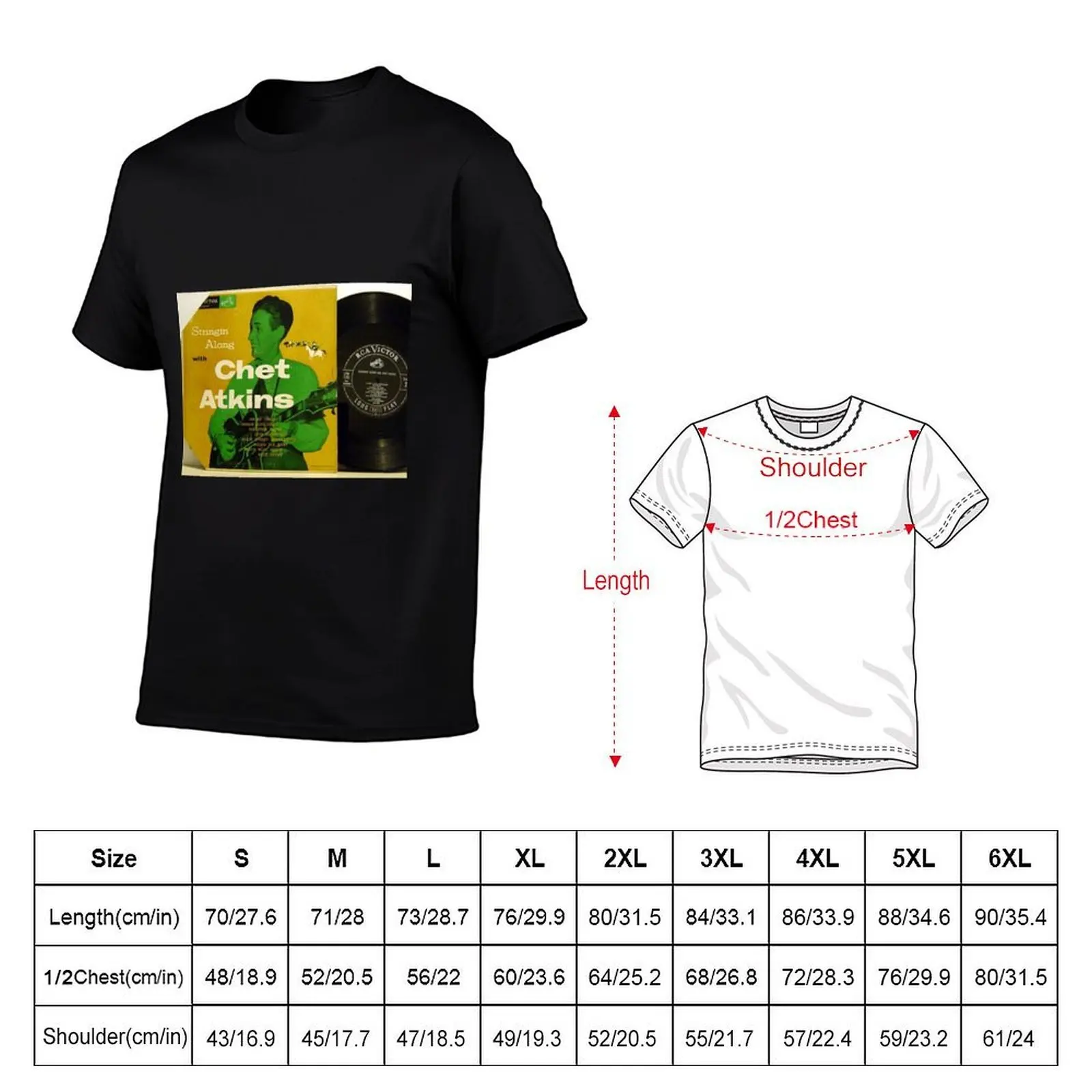 CHET ATKINS, STRINGIN' ALONG WITH,1953 10 lp, GUITAR ROCKABILLY T-Shirt Trendy Pattern for Men T-Shirt