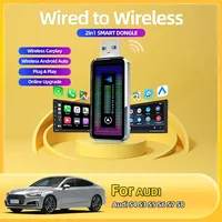 2025 NEW Fashion Wireless CarPlay Android Auto Adapter Wired to Wireless 2 in 1 Mini Car Ai Box For Audi S4 S3 S5 S6 S7 S8