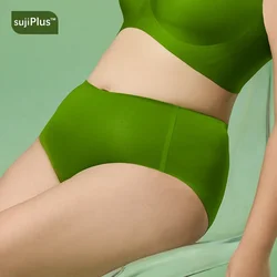 SUJIIN Plus Size Seamless Panties for Women Mid Rise Large Size Female Underwear Ladies Sexy Panties Soft Lingerie Briefs NK129A