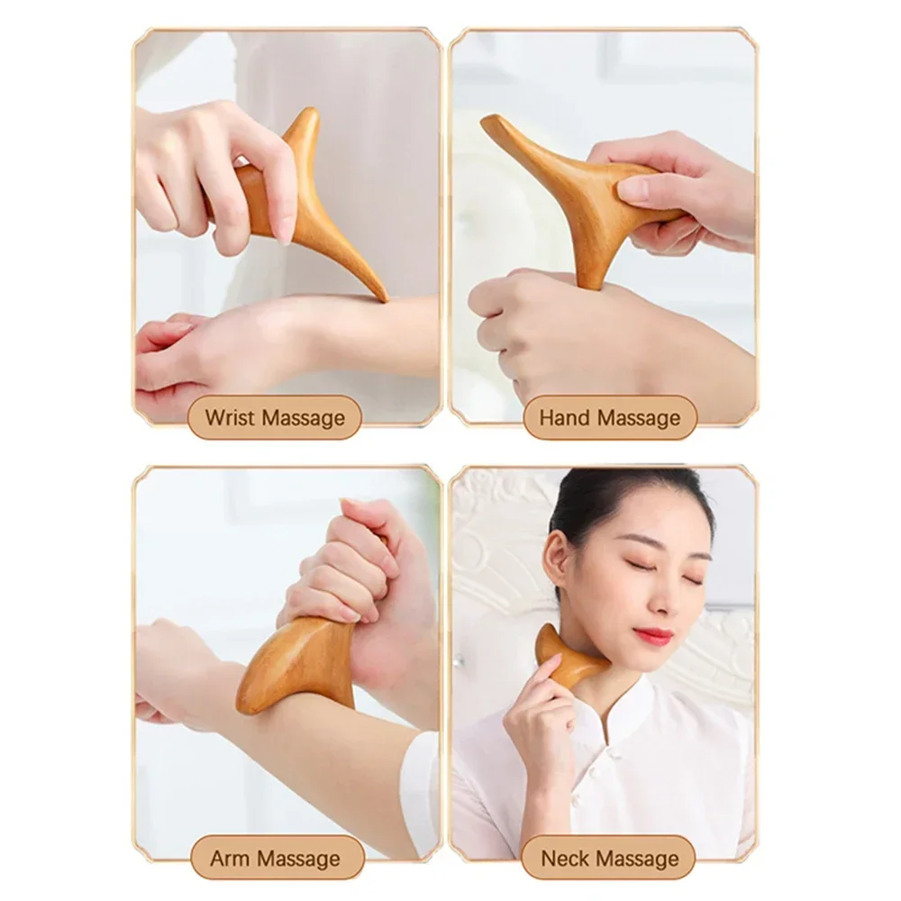 Wood Trigger Point Massage Gua Sha Tools,Professional Lymphatic Drainage Tools,Wood Therapy Massage Tools for Back Leg Hand Face