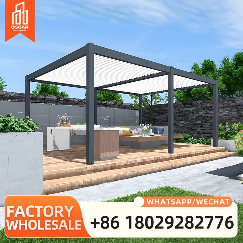 Customizable Aluminum Alloy Pergola for Outdoor Spaces in the USA It offers a unique design to enhance your outdoor living area