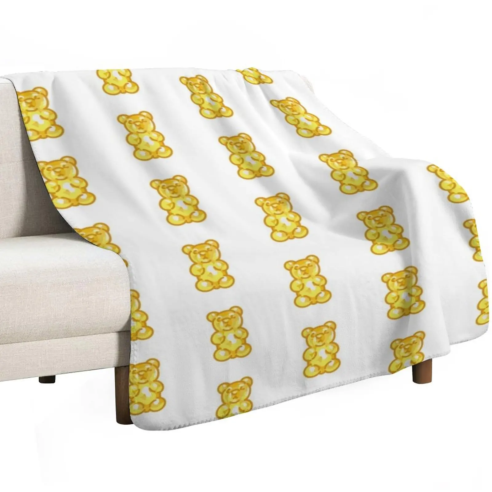 Gummy Bear - Yellow Throw Blanket Thins Soft Big Tourist Luxury Brand cosplay anime Sleeping Bag Blankets