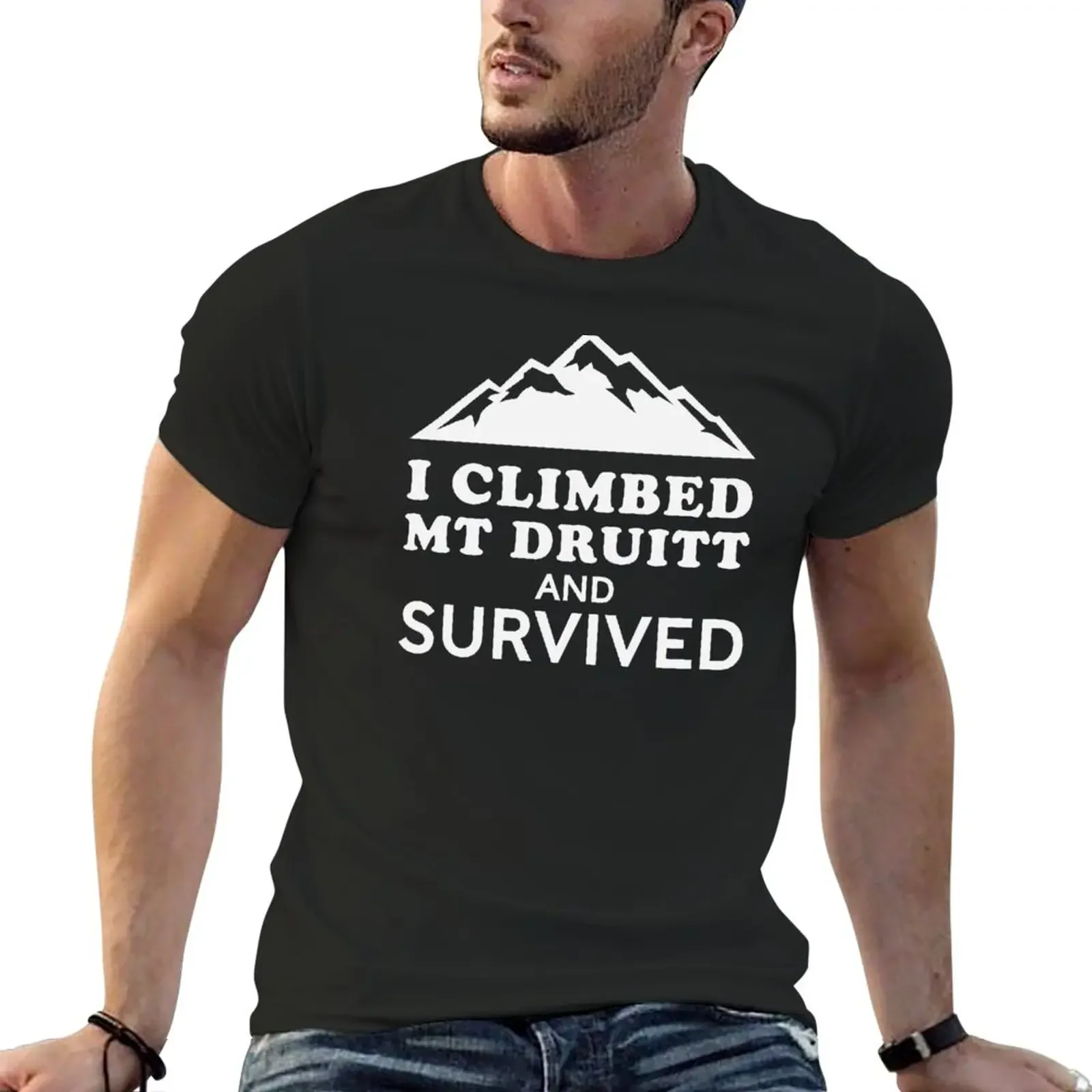 New I Climbed Mt Druitt Funny Sydney Suburb Pun T-Shirt quick drying t-shirt Oversized t-shirt tops t shirts for men pack