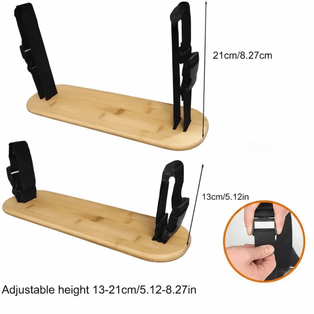 Attachment Adjustable Height Footrest Wooden Bamboo Foot Support Board Hanging Rope With Rope Foot Pedal Kids