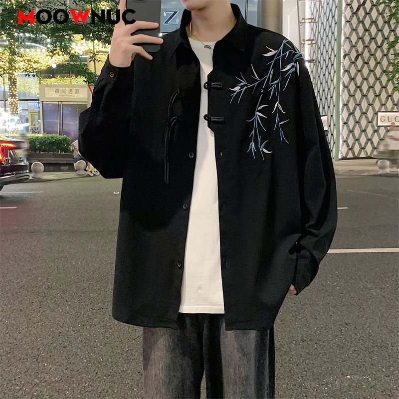 

Men's Long Sleeve Blouse Men Clothing Fashion Shirts Casual Streetwear Smart Streetdress New Spring Autumn Hombre Male Clothing