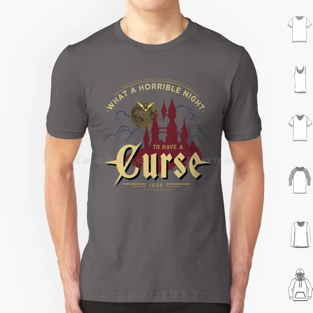 What A Horrible Night To Have A Curse T Shirt 6xl Cotton Cool Tee Castlevania Dracula Simon Quest Moon Bat Belmont Course