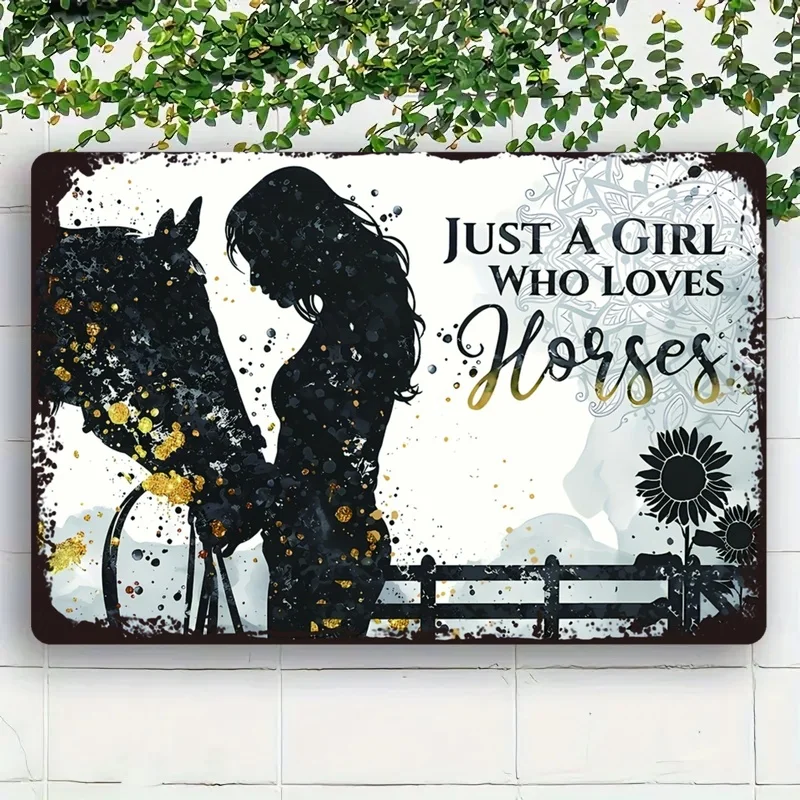 Wall Art Sign - Inspirational Equestrian Theme with 