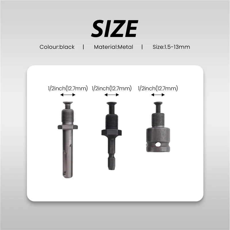 AY03-تشاك مثقاب بدون مفتاح مع محول مفتاح ربط مربع SDS-Plus Shank Hex Shank