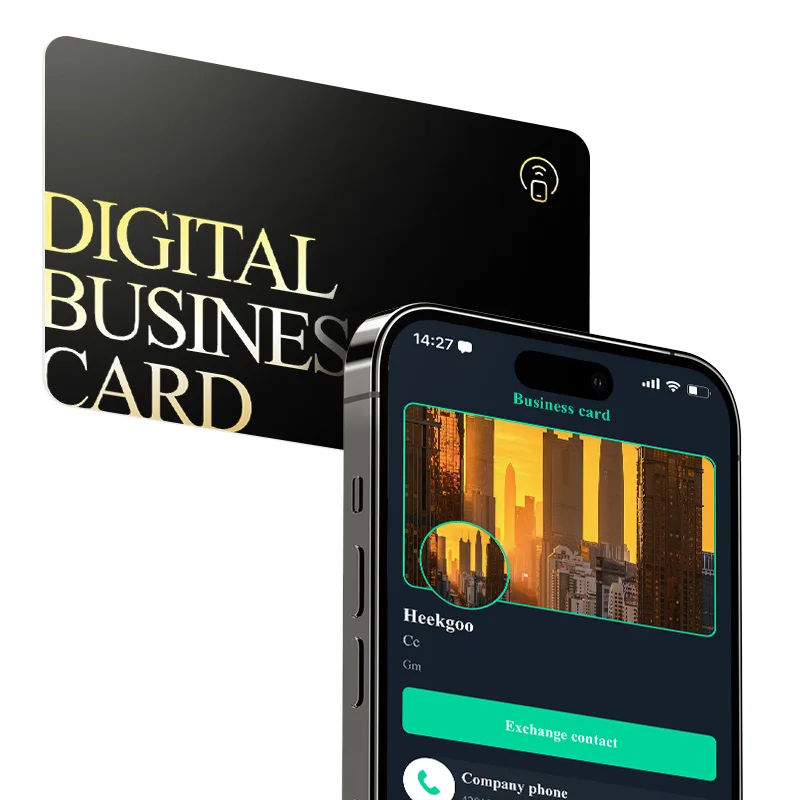 

HENNCER Digital Business Card with QR Code and Tap to Share NFC Technology Compatible with iPhone & Android No App