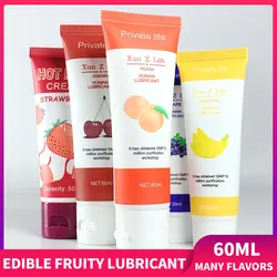 30ml Strawberry Flavor Edible Lubricant for Anal Vaginal Oral Sex Silicone Lubricating Oil Adult Sex Products Body Massage Gel