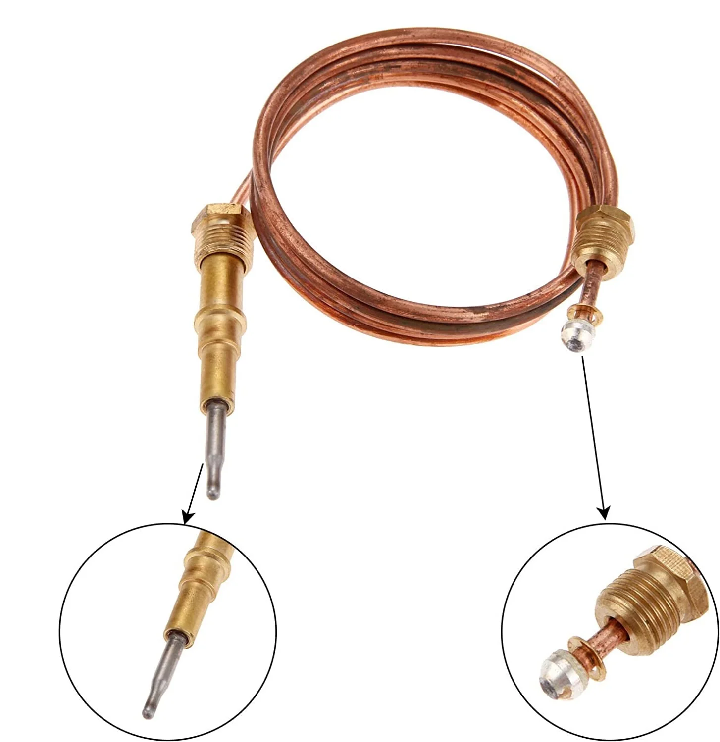 Universal Gas Thermocouple 27.5 Inch  M11/M10  Fireplace Gas Thermocouple Fire Pit Grill Stove For Outdoor Gas Patio Heater Kit