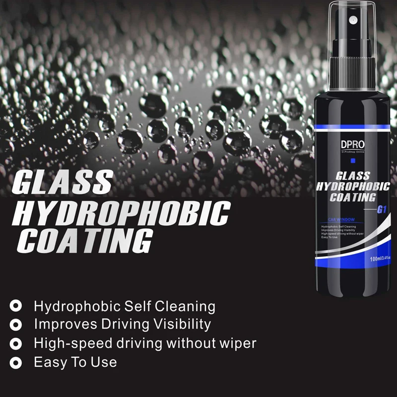 DPRO Glass Hydrophobic Coating Anti Rain Window Coating Water Repellent Waterproof Windshield Ceramic Rearview Mirror Nano Spray