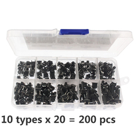 200PCS/box 6*6 Tact Push Button Switch Toys home use Button 6x6x4.3/5/6/7/8/9/10/12/14/16MM DIP Switch Tactile Push Button Kit