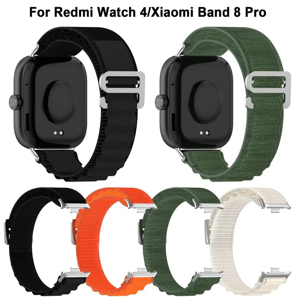 New Fashion Nylon Loop Strap For Redmi Watch 4 Adjustable Elastic Bracelet Watchband for Xiaomi Mi Band 8 Pro Band Accessories