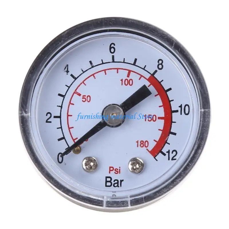 Y5GD Oil Pressure Gauge for w/ Dual Scale Horizontal/Vertical Air Compressor Gauge Iron/Plastic for Case Air Compressor Gauge