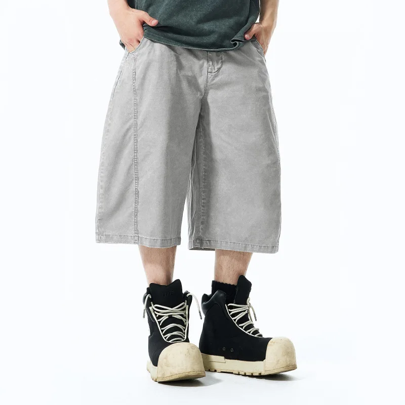 

Мужская одежда, семиточечные трехмерные пошивные потертые брюки Scimitar, весенне-летние новые товары, модная повседневная одежда QSGL