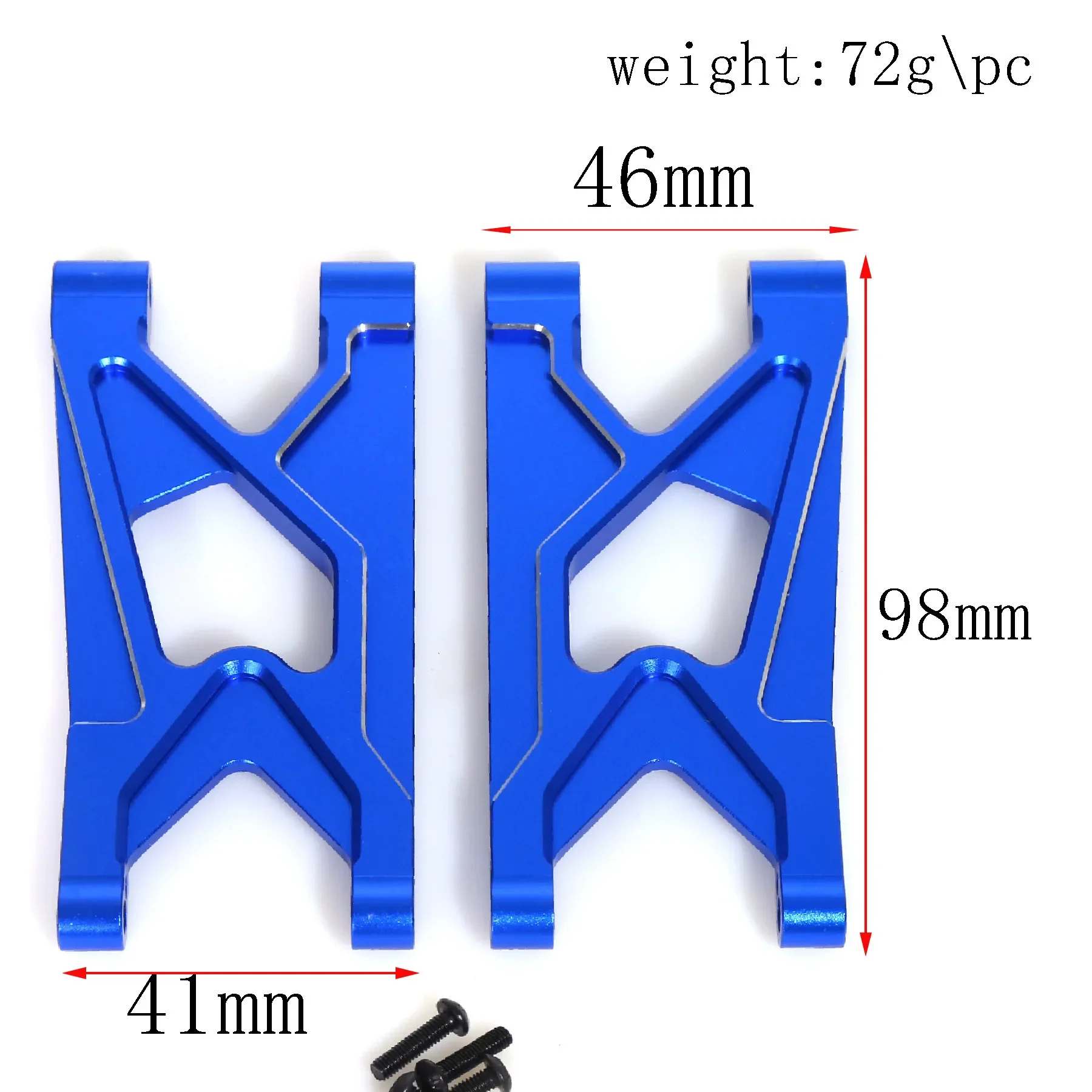 Brazo inferior trasero para ARRMA 1/10 GORGON 4X2 2WD Monster Truck RC coche piezas de mejora de aleación de aluminio