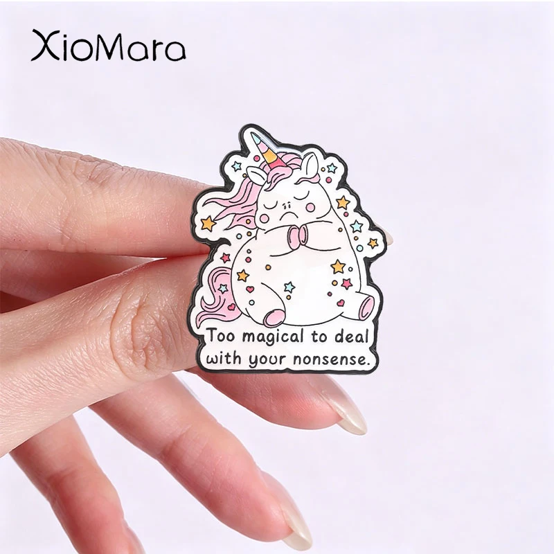 Cute Cartoon Unicorn Badge I Am A Unicorn Enamel Pins Fashion Lapel Metal Brooch Backpack Clothes Jewelry Gift for Friends