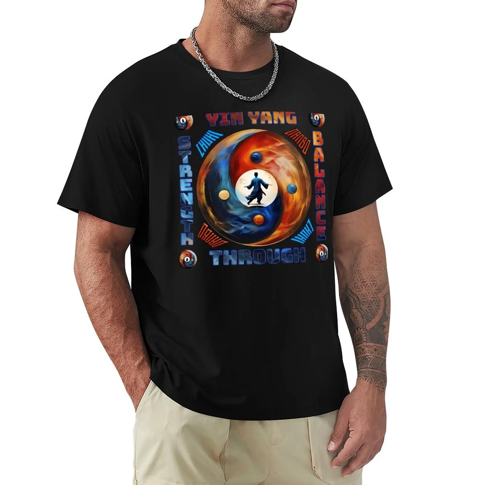 Yin Yang. Strength Through Balance T-Shirt Holiday Simple Tee Shirt