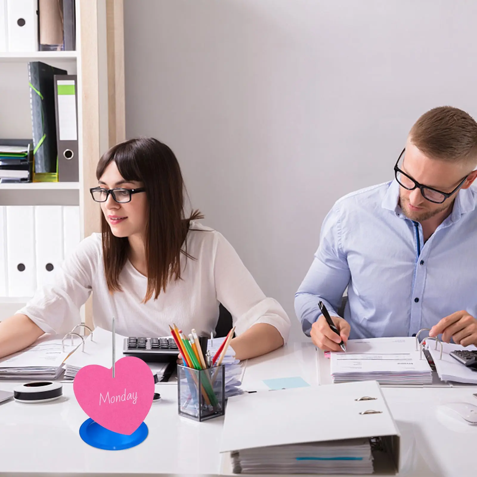  Cute Color Cardboard Heart Stickers Carpet Office Self-stick Note Pads Stationery