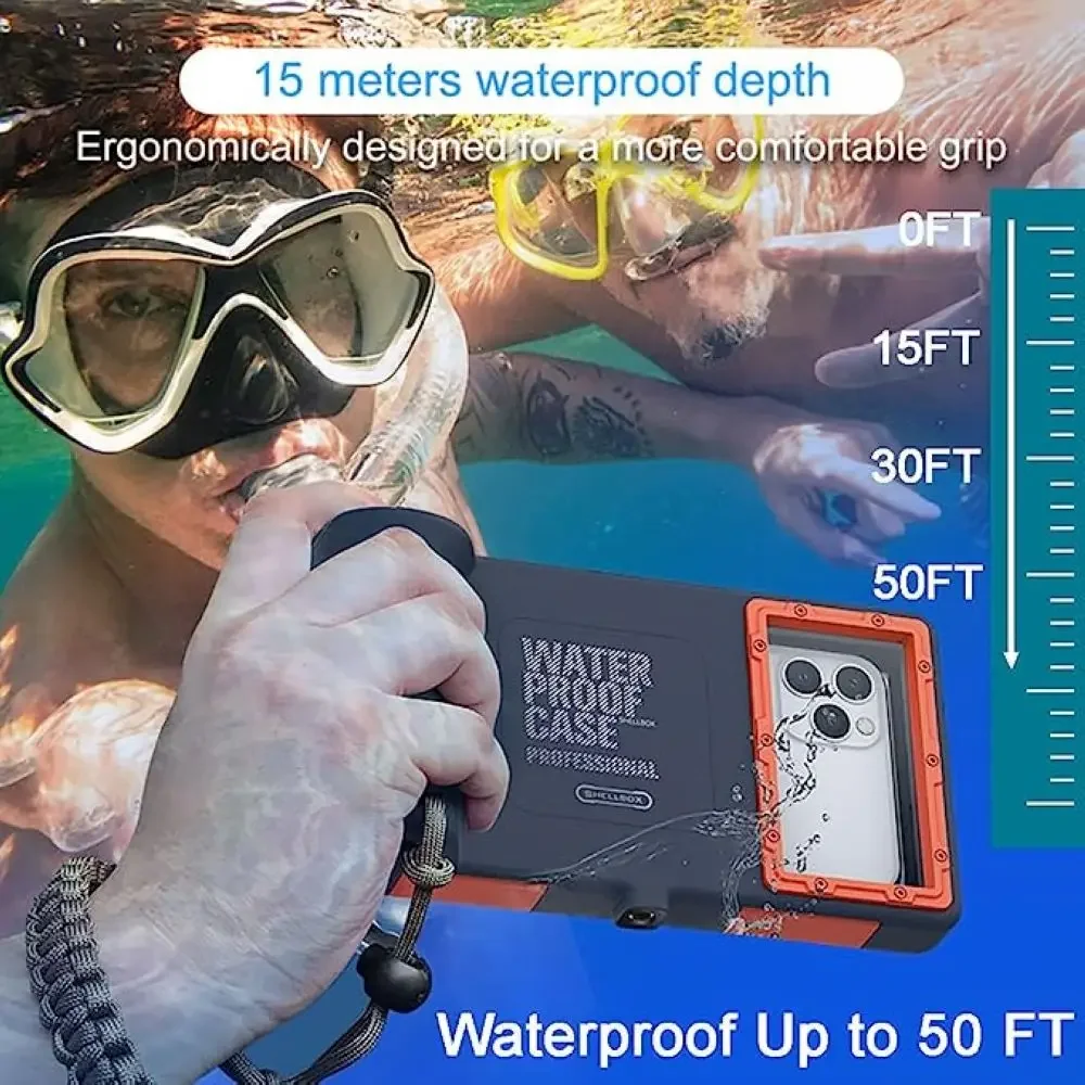 Professional Waterproof Series [15m/50ft] Diving Snorkeling SG Case for iPhone Samsung Huawei Google LG ONEPlus