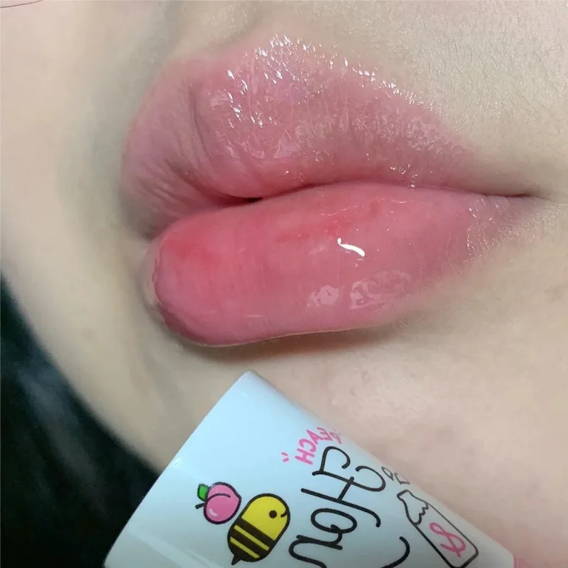 Milk Honey Peach Lip Gloss Moisturizing Anti-cracking Fades Lip Line Lip Oil Nourish Smooth Water Light Lips Care Mask Cosmetics