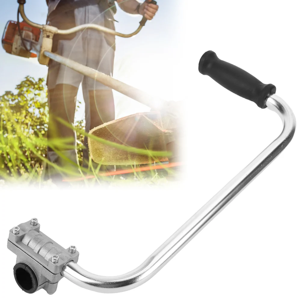 Trimmer Grip Ergonomic Non-slip Lawn Trimmer Handle Grip Stainless Steel Lawn Mower Auxiliary Handle Garden Power Tool Fitting