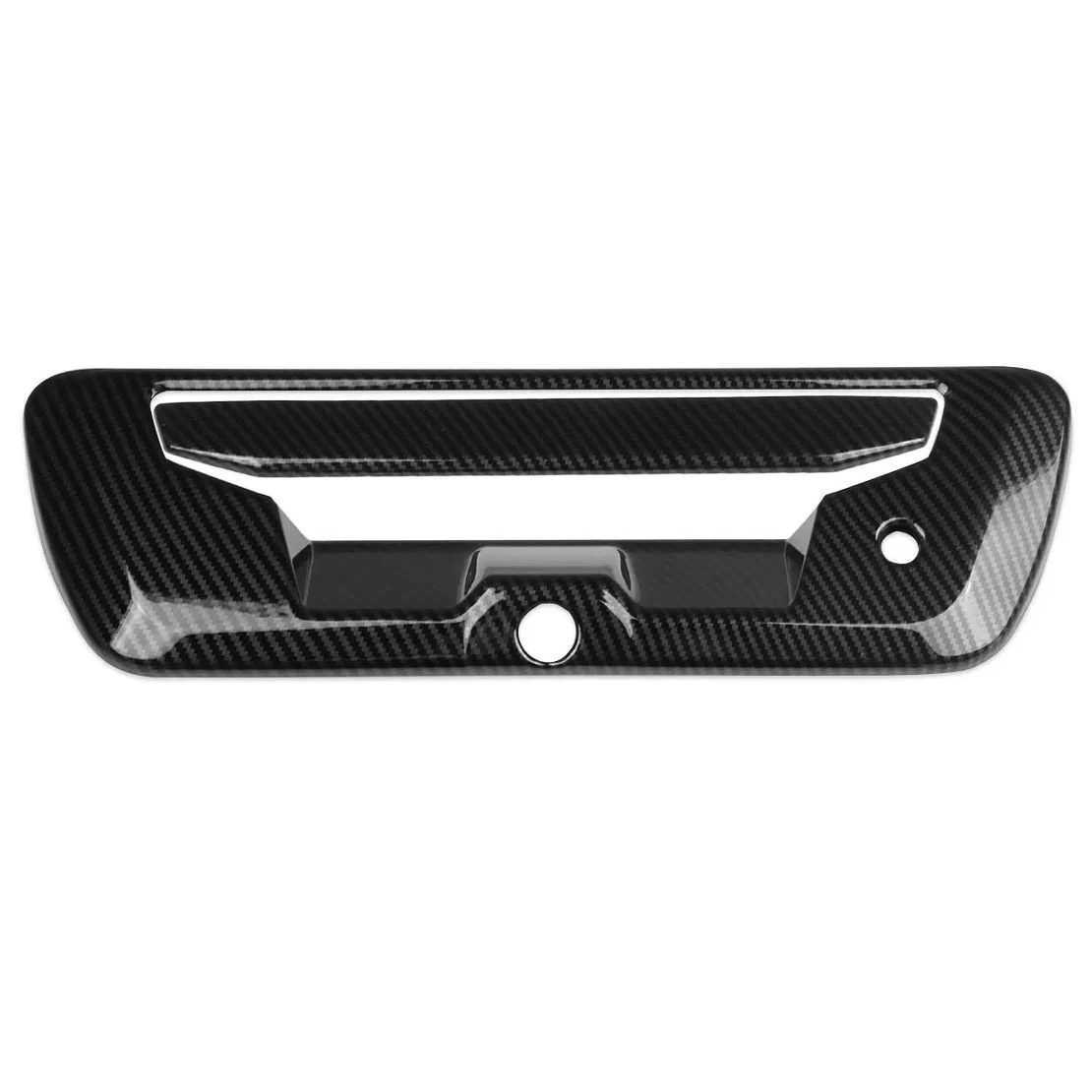 2Pcs/Set Car Rear Trunk Tailgate Door Handle Cover Trim Fit for Nissan Frontier 2022-2023 Carbon Fiber Style ABS