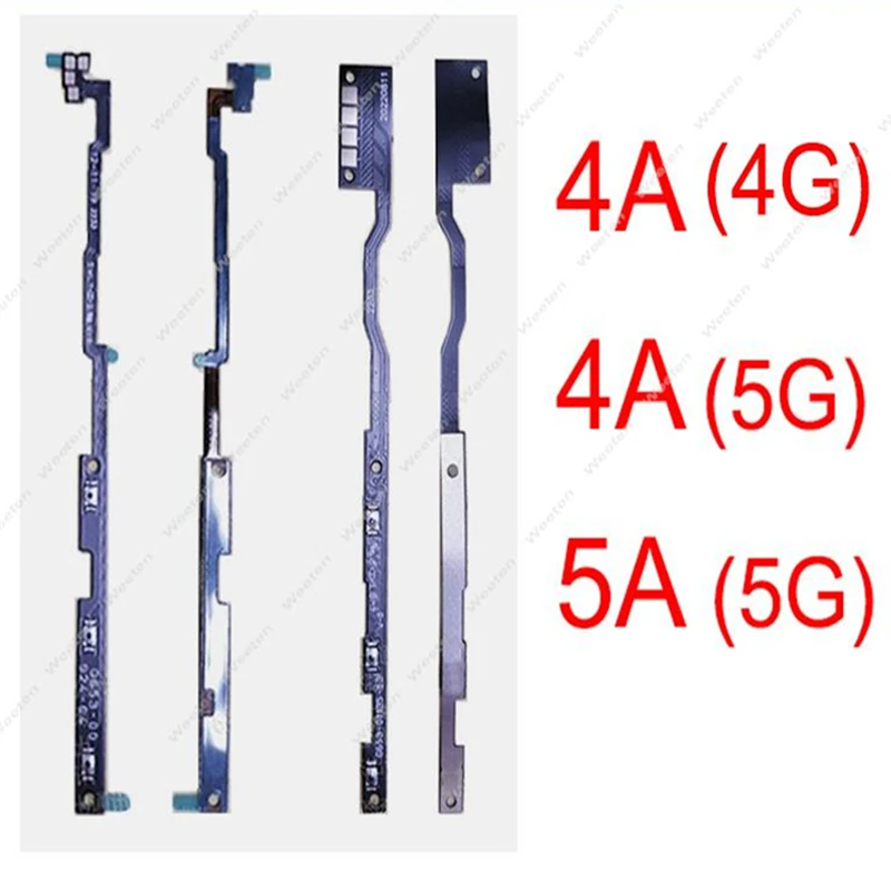 Power Volume Buttons For Google Pixel 4A 5A 4G 5G ON OFF Power Volume Switch Key Flex Cable Side Buttons Flex Ribbon Replacement