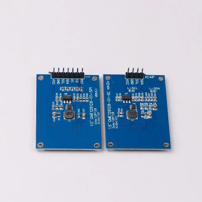 1,5-дюймовый 1,5-дюймовый 128x128 OLED-экранный модуль дисплея 4PIN 7PIN SH1107 драйвер IIC 4 контакта белый для Raspberry Pi для STM32