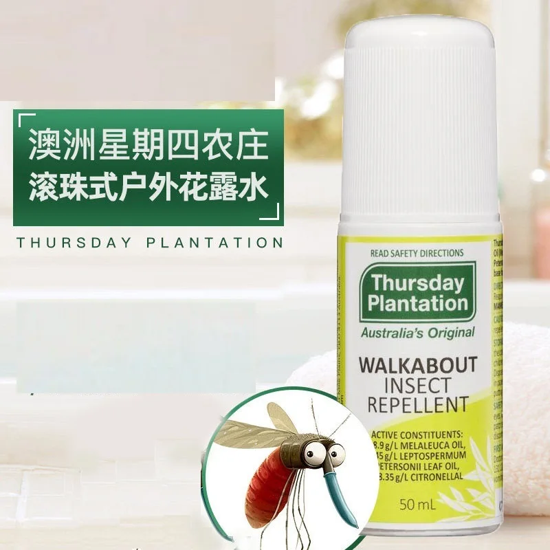 Australia ThursdayPlantation Tea Tree Oil Walkabout Insect Repellent Roll-On Soothing Protection against biting insects flies