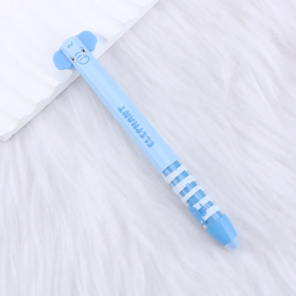 

Cartoon Erasable Ballpoint Pen Double Ink Color Animal Design Gel Pen Quick-drying Writing Tool School Office