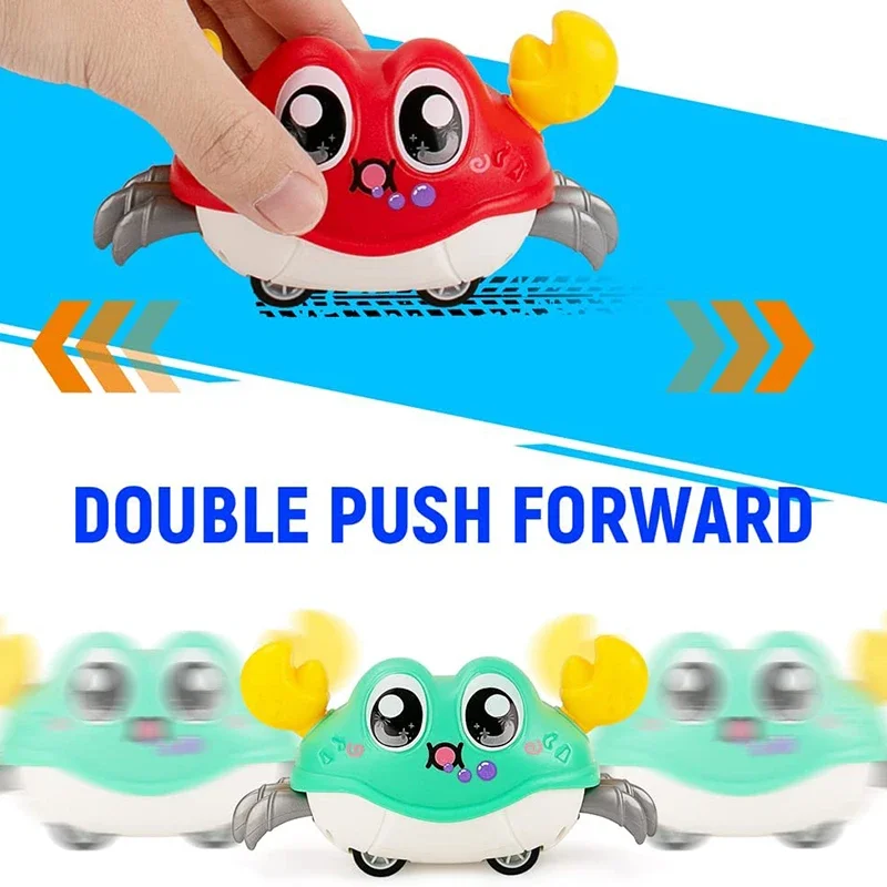 Crawling Crab Toy Tummy Time Sensory Walking Dancing Toy,Double Force Crawling & Walking,Infant Learning Crawl Gift for Toddlers