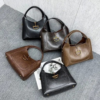 กระเป๋าผู้หญิงที่มีความจุขนาดใหญ่และมีสไตล์, กระเป๋าสะพายแนวทแยงแบบเรโทรที่เรียบง่าย, กระเป๋าถืออเนกประสงค์ที่ทันสมัยและประณีต